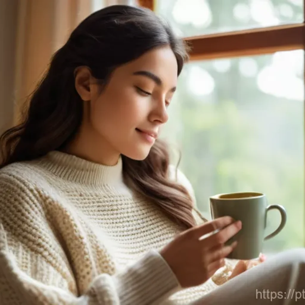 의식적 기술 사용의 다양한 접근법 - **Prompt: Peaceful Disconnection with a Book**
"A young woman, approximately 28 years old, with ...